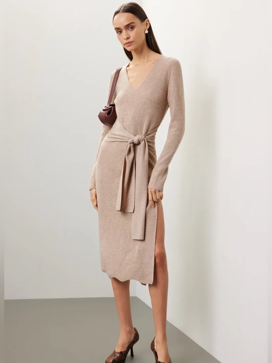 Toccin Dresses & Skirts - TOCCIN RIBBED WOOL CASHMERE DRESS